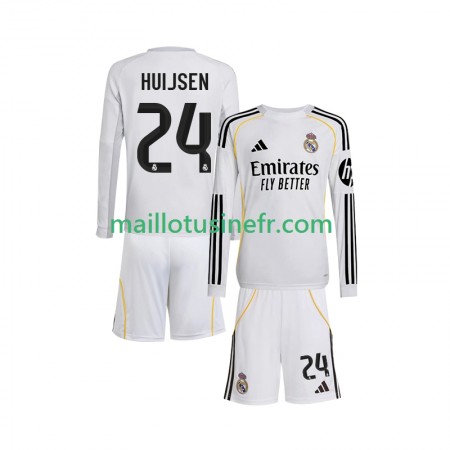 Maillot de Foot Real Madrid Huijsen 24 Domicile 2025-26 Manches Longues - Enfant Maillot de Foot Real Madrid Huijsen 24 Domicile 2025-26 Manches Longues - Enfant
